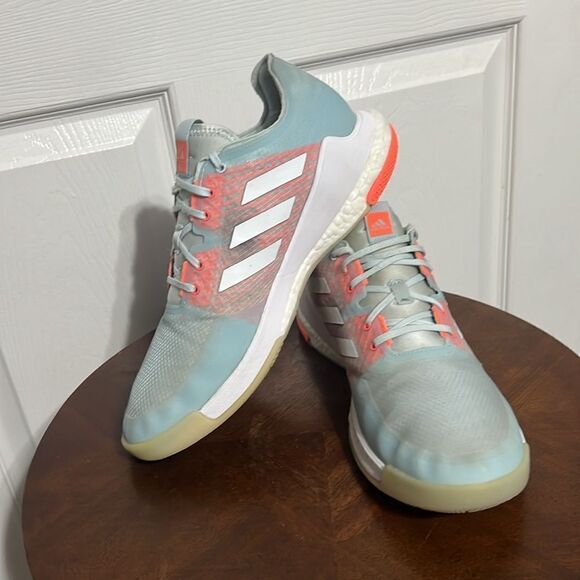 🔥🏐 ADIDAS CrazyFlight 'Sky Tint Coral' Shoes - EF2676 - Women Sz 11 Volleyball - Picture 3 of 13